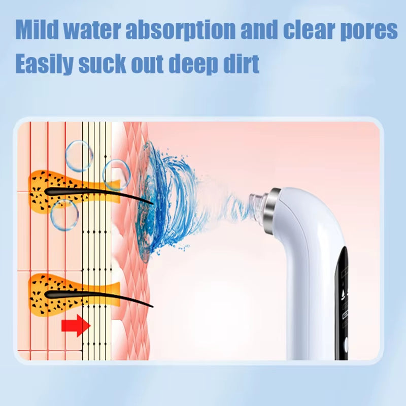 Blackhead Remover Pore Vacuum Face Cleaner Electric Pimple Black Head Removal USB Rechargeable Water Cycle Facial Cleaning Tools