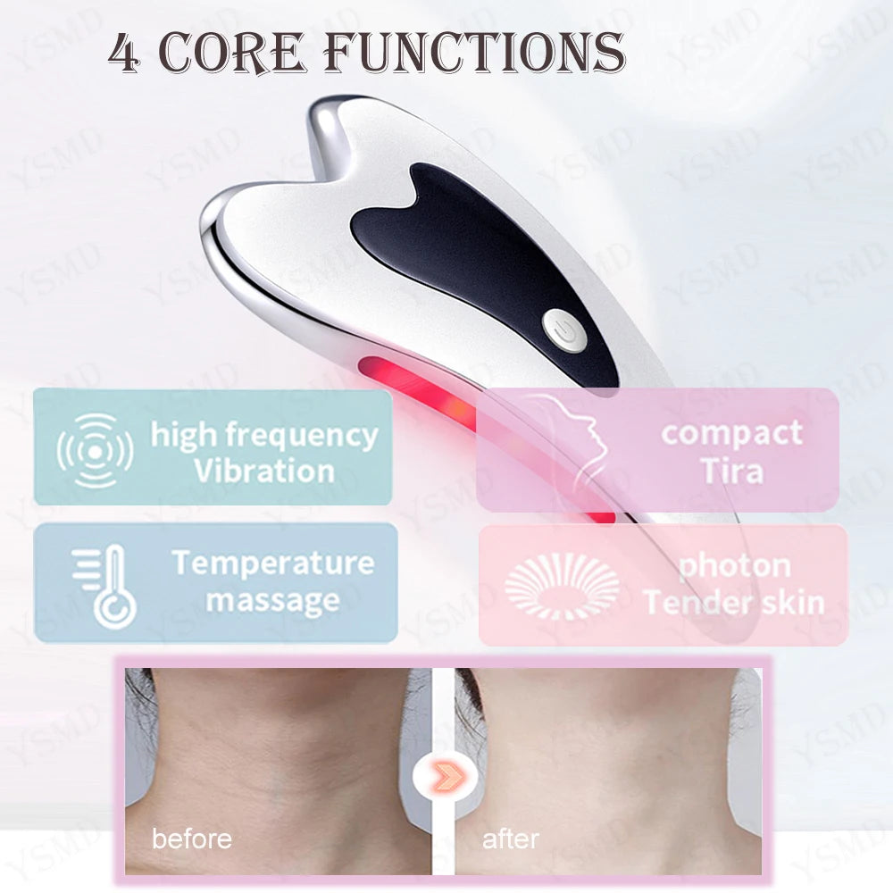 Electric Facial Massager and Skin Scraping Tool for Lifting, Tightening, and Anti-Wrinkle Care