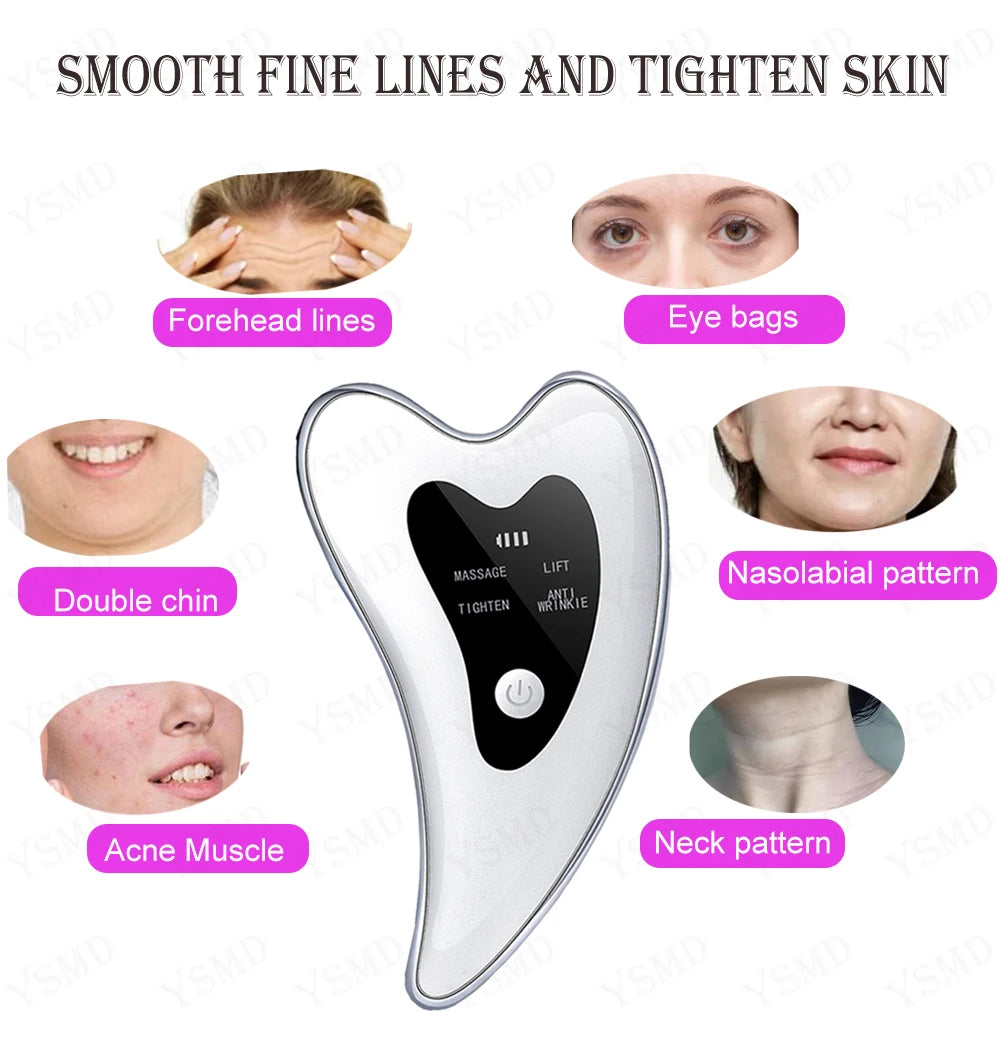 Electric Facial Massager and Skin Scraping Tool for Lifting, Tightening, and Anti-Wrinkle Care